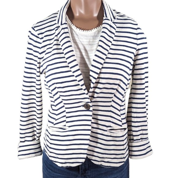 Lucky Brand Jackets & Blazers - Lucky Brand XS Blue Stripe Cotton Casual Blazer